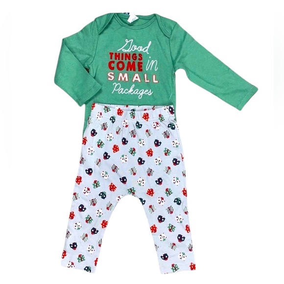 NWT Old Navy Christmas Bodysuit Matching Set 12-18 - Picture 9 of 9